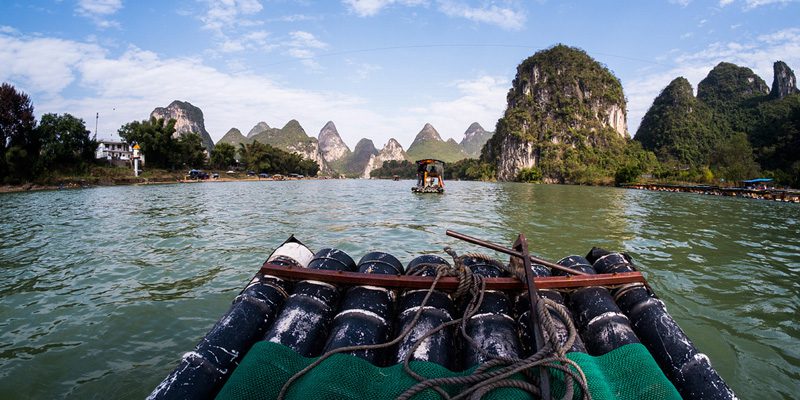 Paddling along the river in Guanxi. Credit ilya