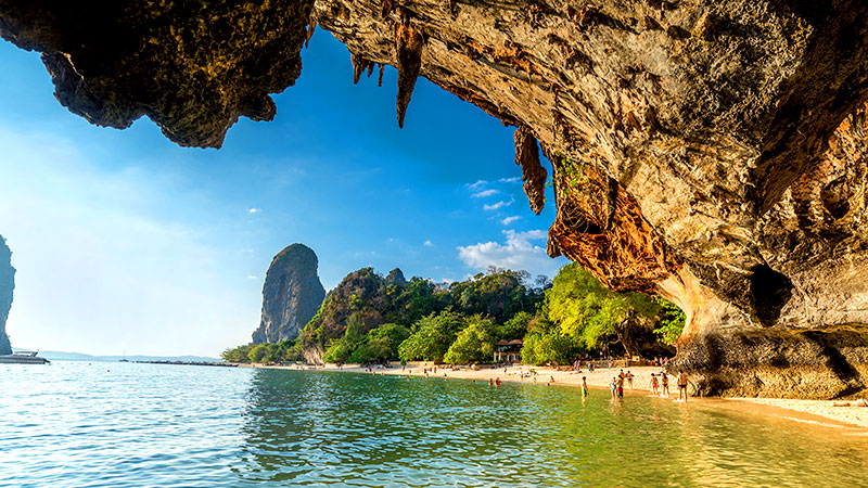 Stalactites in Phranang (Princess) Cave on Railay Beach