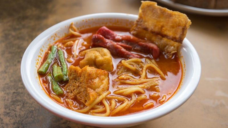 Bowl of curry mee in Malaysia