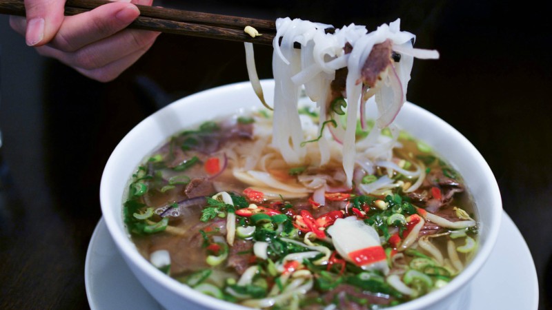 Pho, a traditional Vietnamese noodle soup