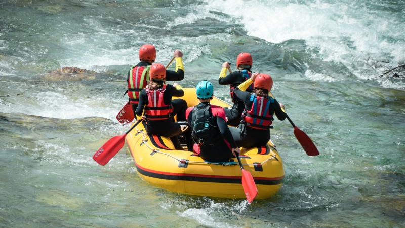 River rafting on the Sava Dolinka in Slovenia