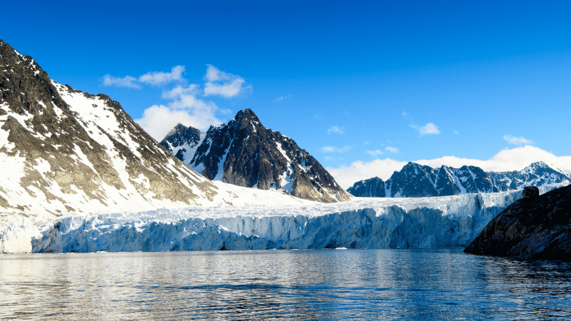 A glacier in Spitsbergen in the Arctic