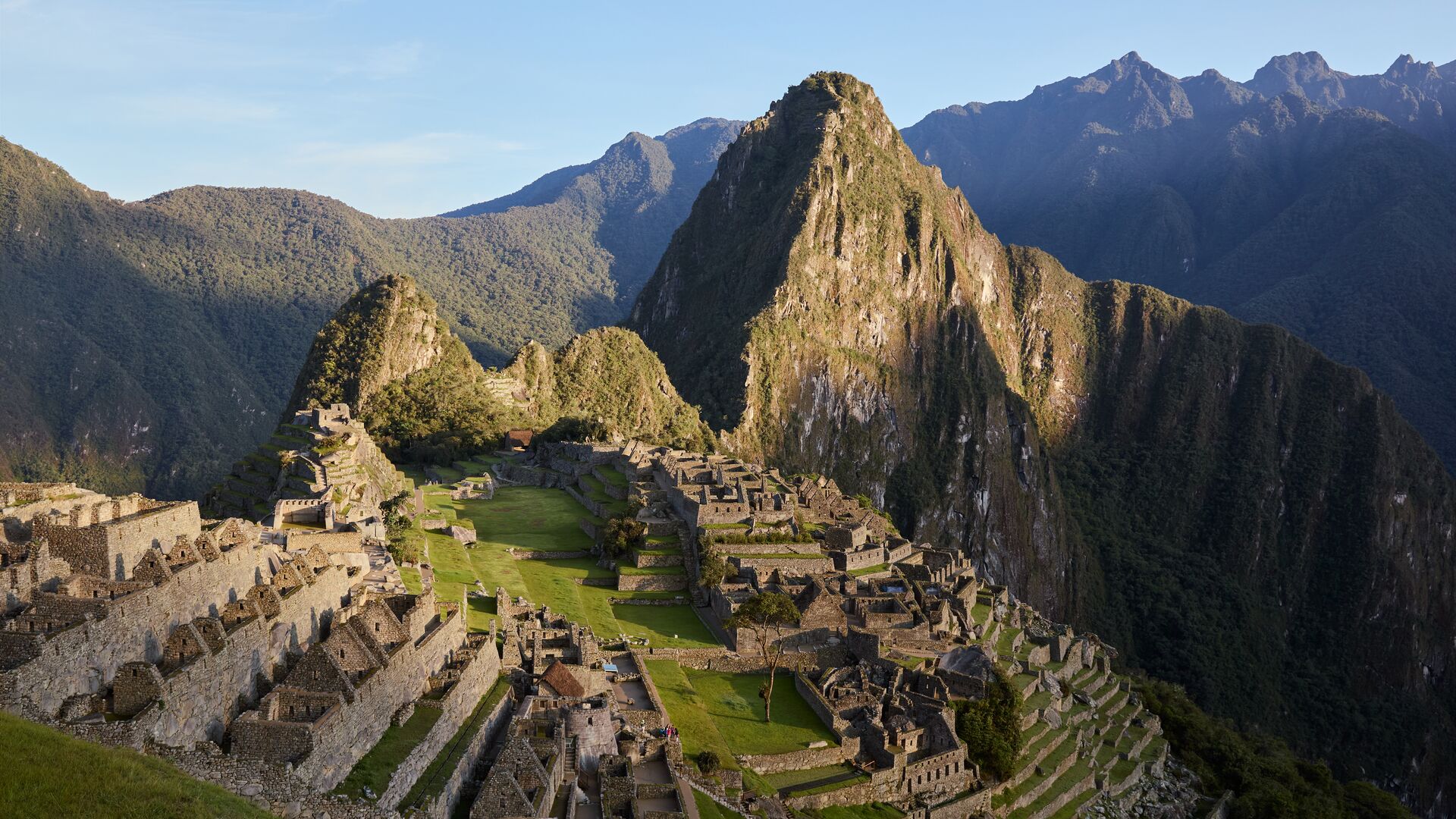 Shadows over the ruins of Machu Picchu in the afternoon 