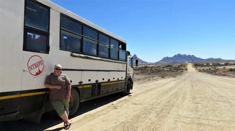 solo traveller Namibia truck