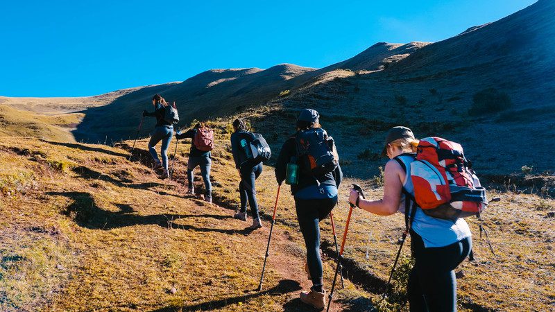 Trekkers on the Quarry Trail, Peru
