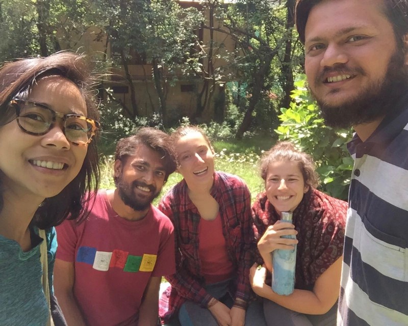 group of travellers in India