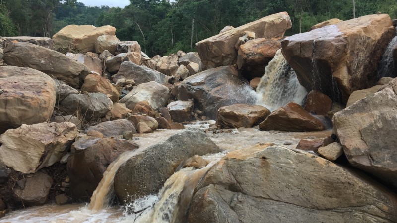 Chambok waterfall in rural Cambodia
