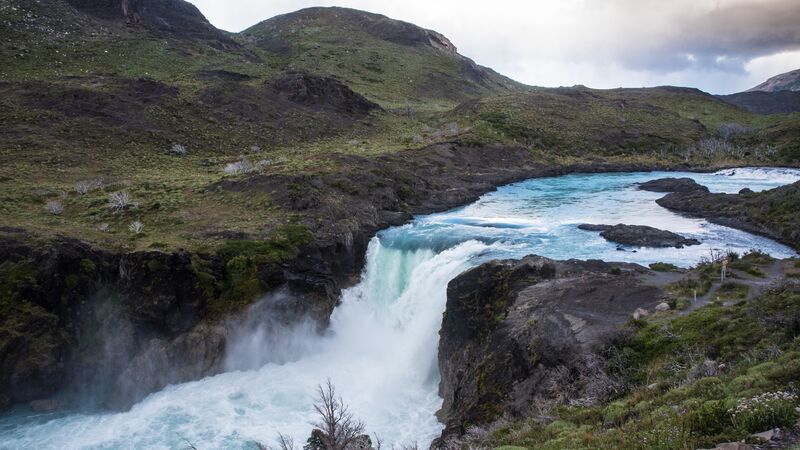 A waterfall in Patagonia, Chile