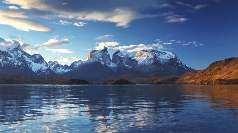 Mountains and a lake in Patagonia