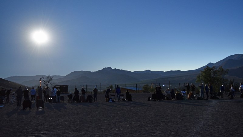Eclipse site nearing totality in Chile