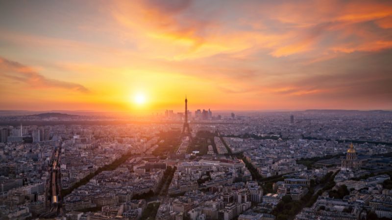 Paris at sunset