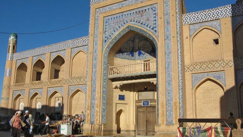 Premium Accommodation in Uzbekistan Madrasah in Khiva.