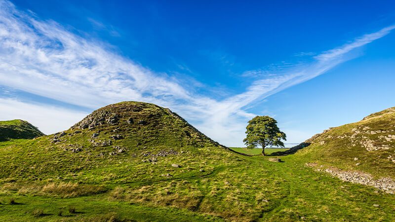 Sycamore Gap along the Hadrian's Wall Path