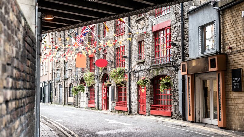 The vibrant, colourful streets of Dublin.