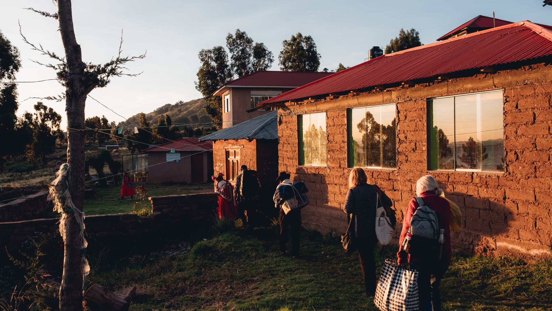 A traditional mud-brick houses in the Llachon community on Lake Titicaca