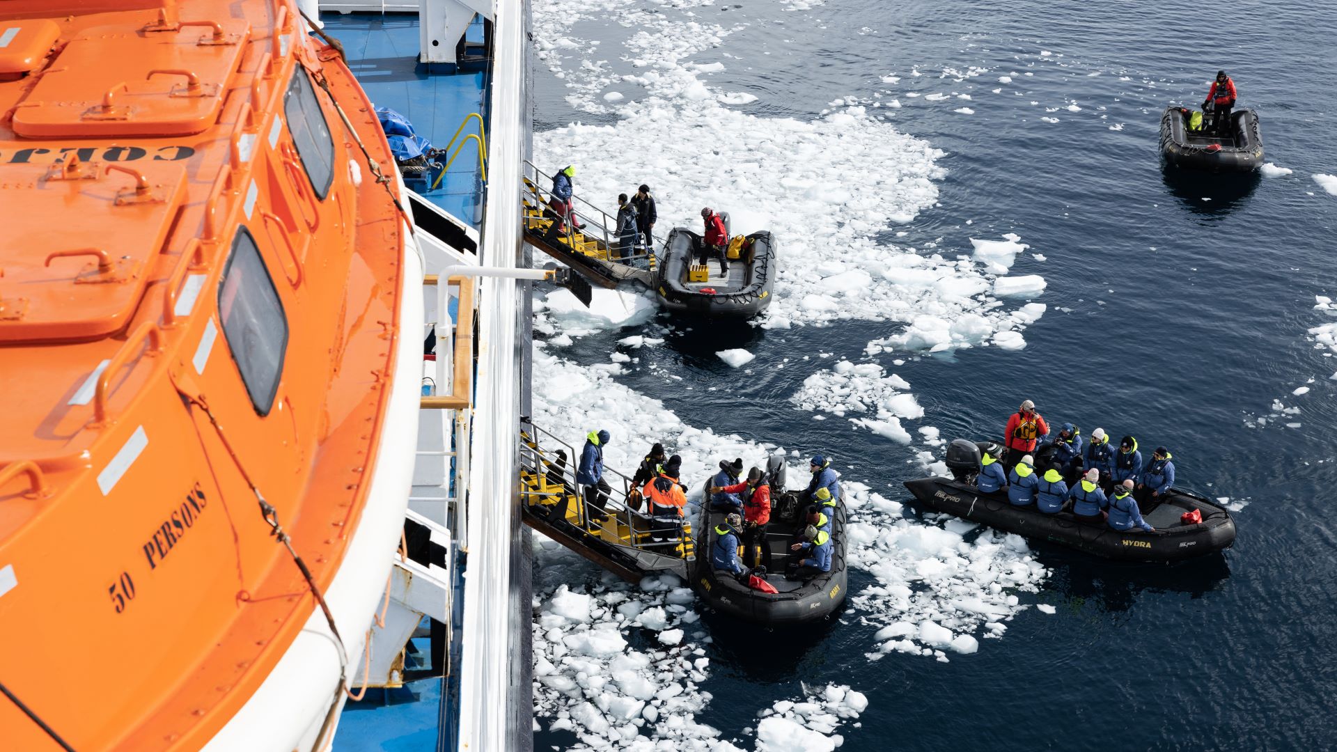 zodiacs being loaded