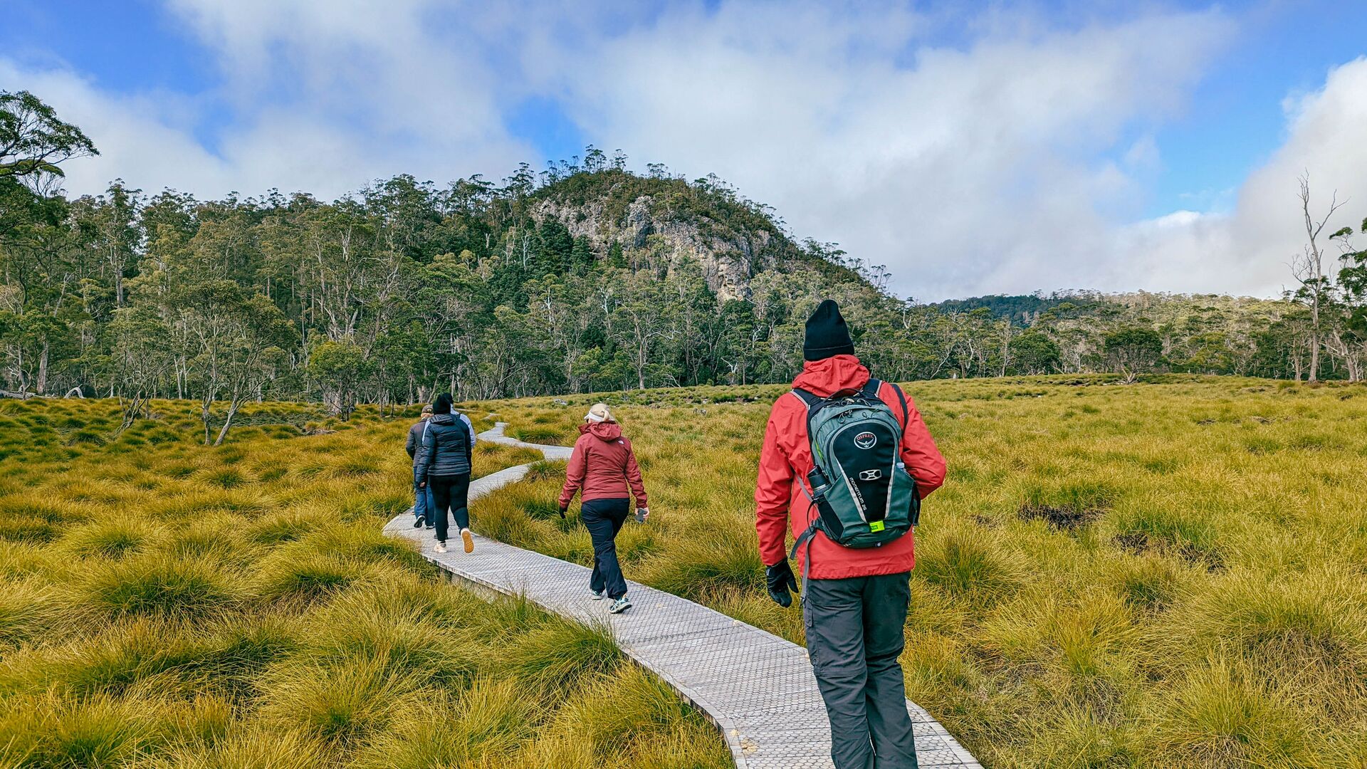 Hikers in Cradle Valley, Tasmania, Australia