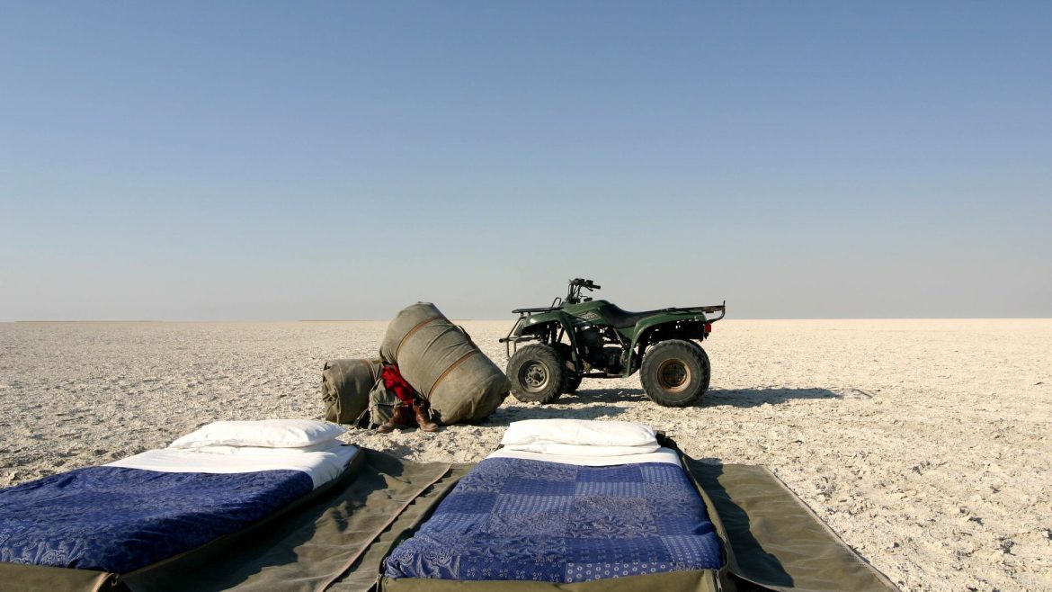 Intrepid's sleep-out experience in Botswana.