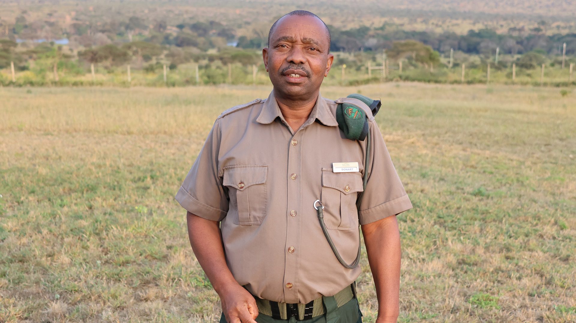 Donart Mwakio, a warden at Taita Hills Wildlife Sanctuary, Kenya.