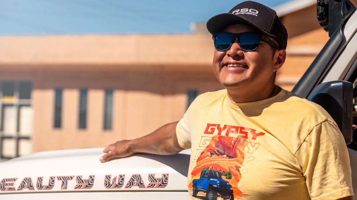 Lee Staley, one of the Navajo guides, in Arizona.