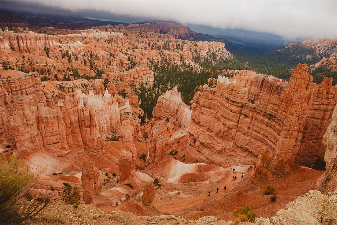Aerial view over Bryce Canyon NP, USA