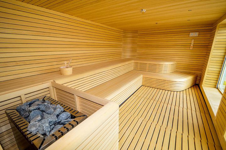 Onboard wood sauna with ready charcoal on Ultramarine ship 