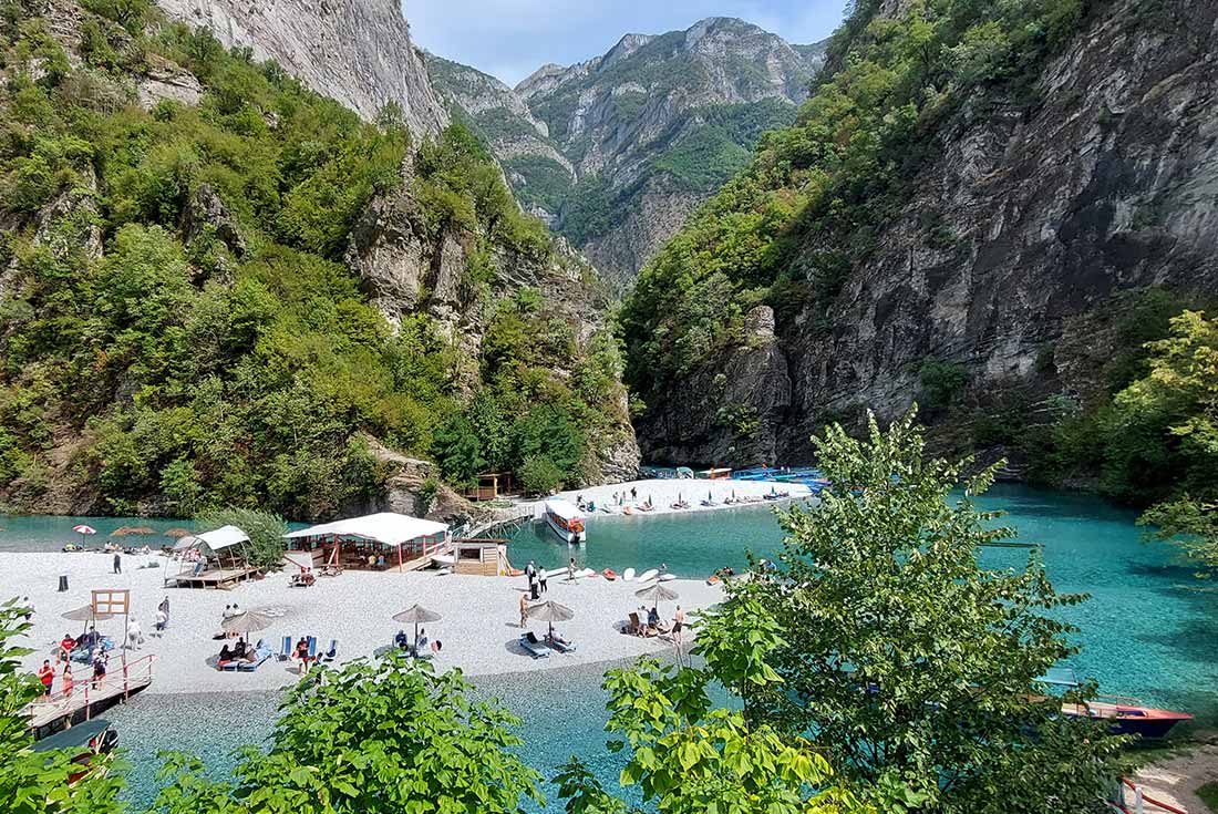 People on the Shala River, Albania
