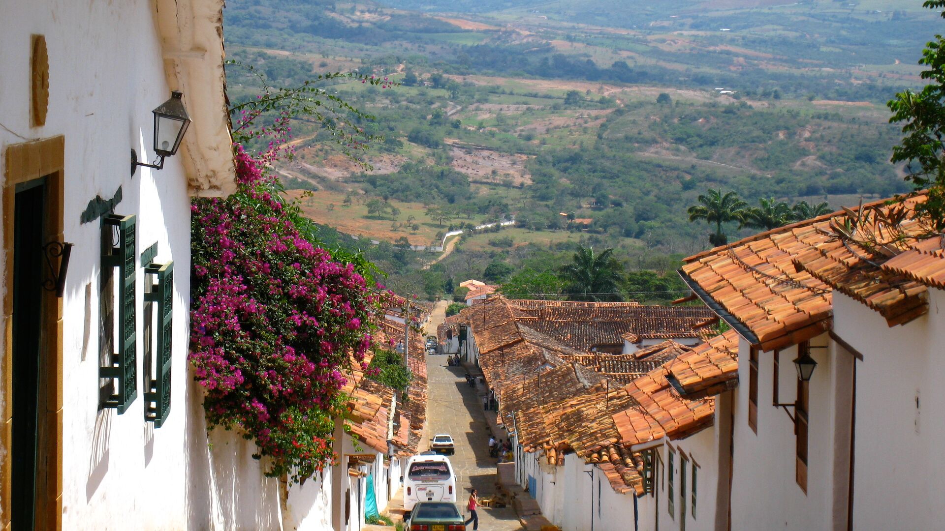 A street in Barichara, Colombia