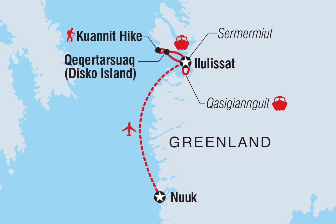Map of Greenland Expedition including Greenland