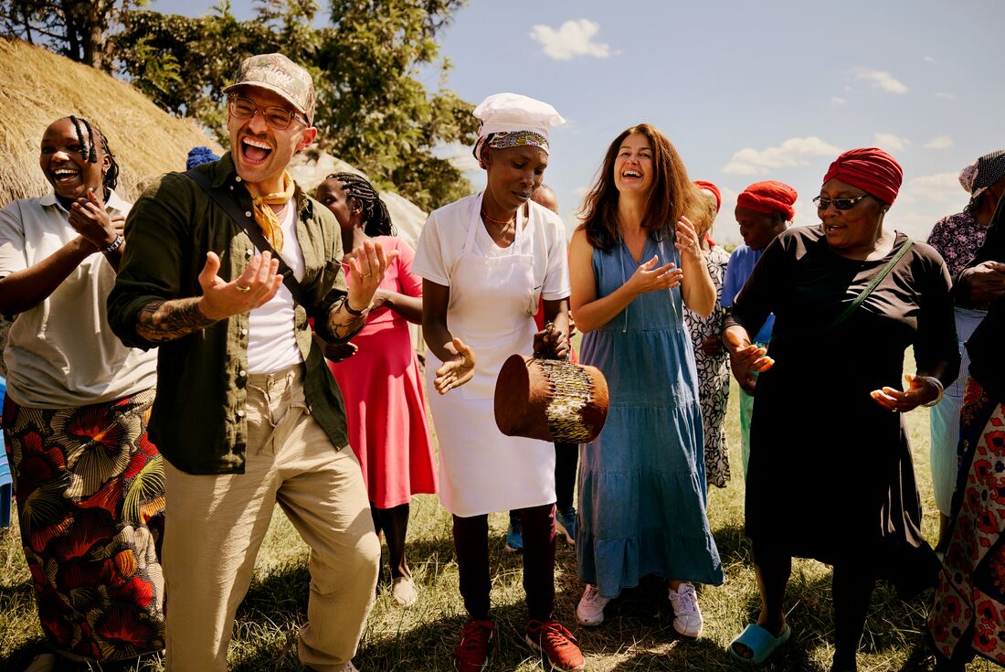 Getting into the music while the cooking waits
