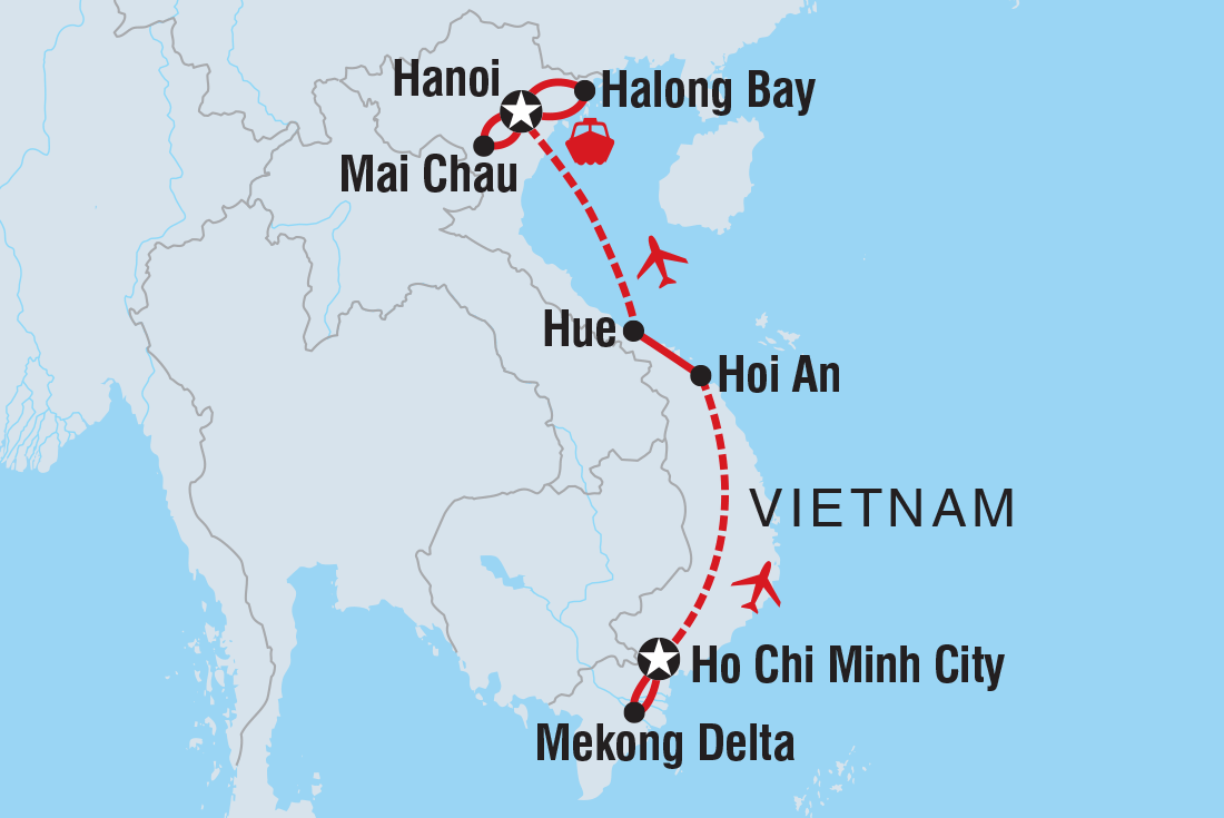 Map of Premium Vietnam In Depth including Vietnam