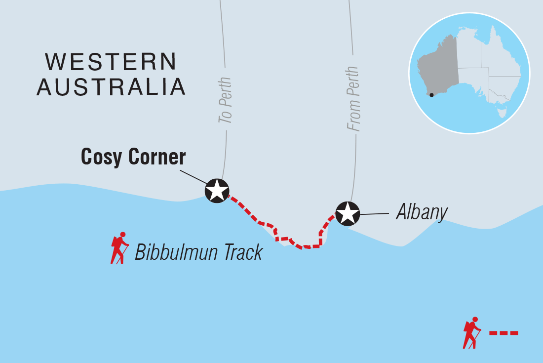Map of Hike The Bibbulmun Track: Albany To Denmark including Australia