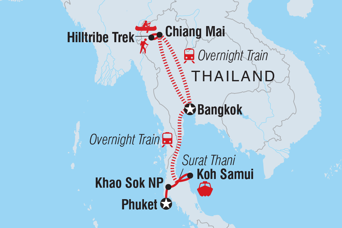 Map of Real Thailand including Thailand