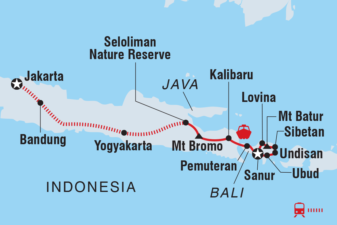 Map of Java & Bali Explorer including Indonesia