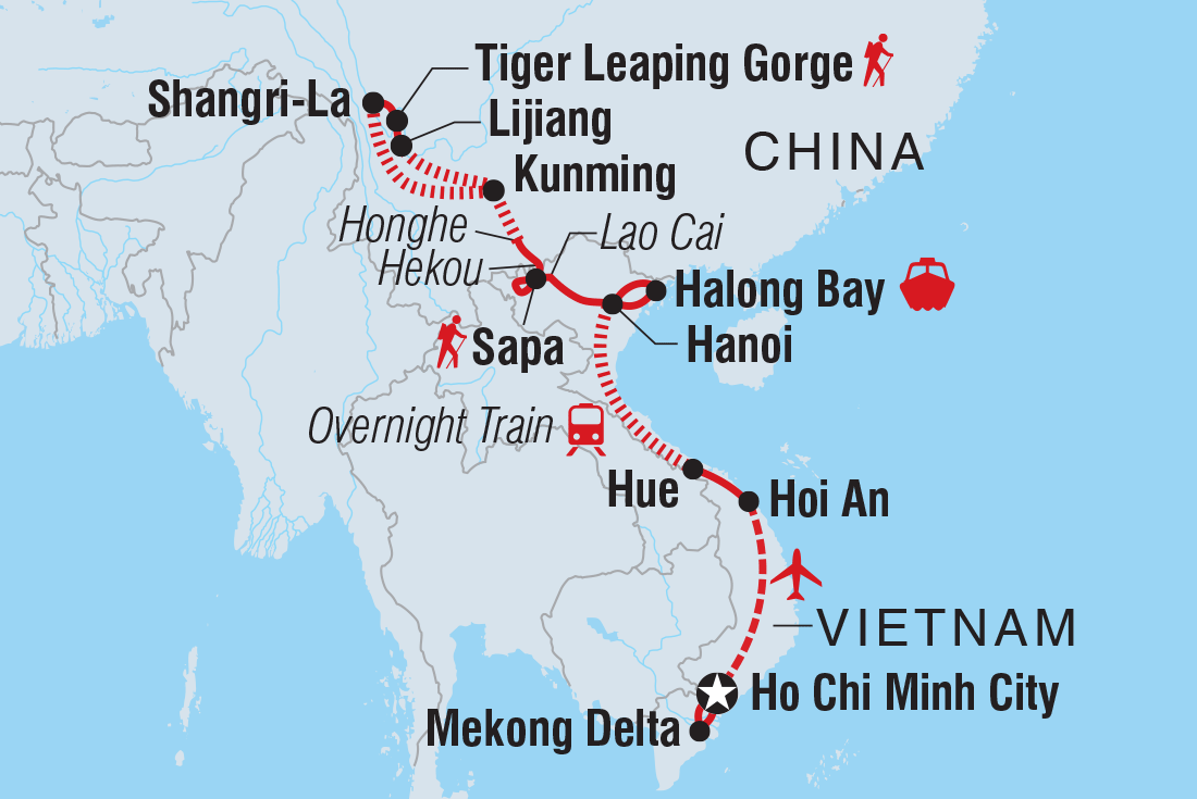 Map of Vietnam & China Explorer including China and Vietnam