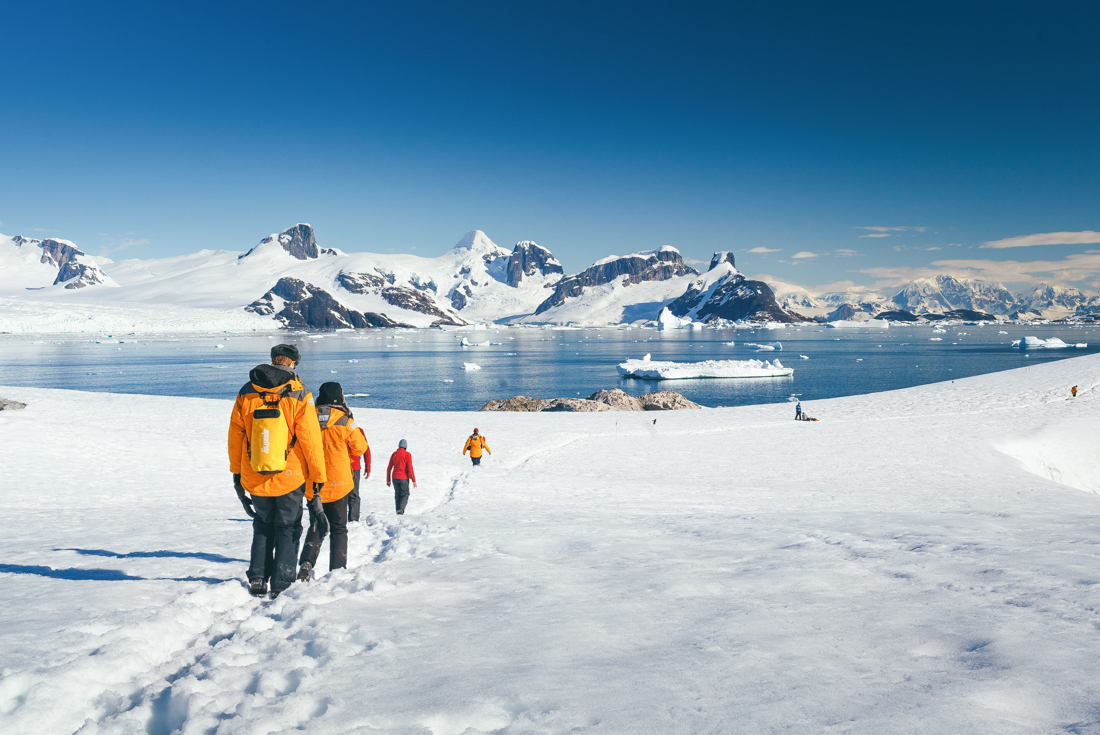 Hiking on Petermman Island in the Antarctic Penninsula 
